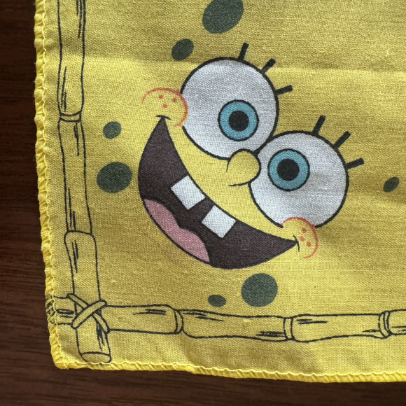 VTG SpongeBob SquarePants Bandana Gaiter Scarf Viacom 2004 Nickelodeon Cotton - Picture 2 of 8